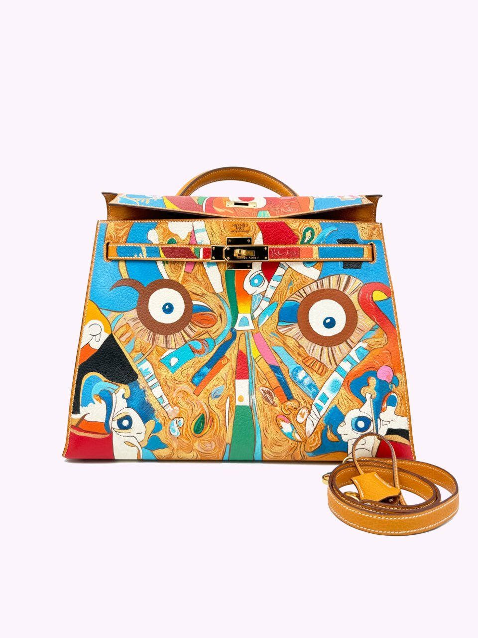 HERMÈS KELLY 35CM | “FLOWER OF LIFE” | BARENIA LEATHER WITH GOLD HARDWARE