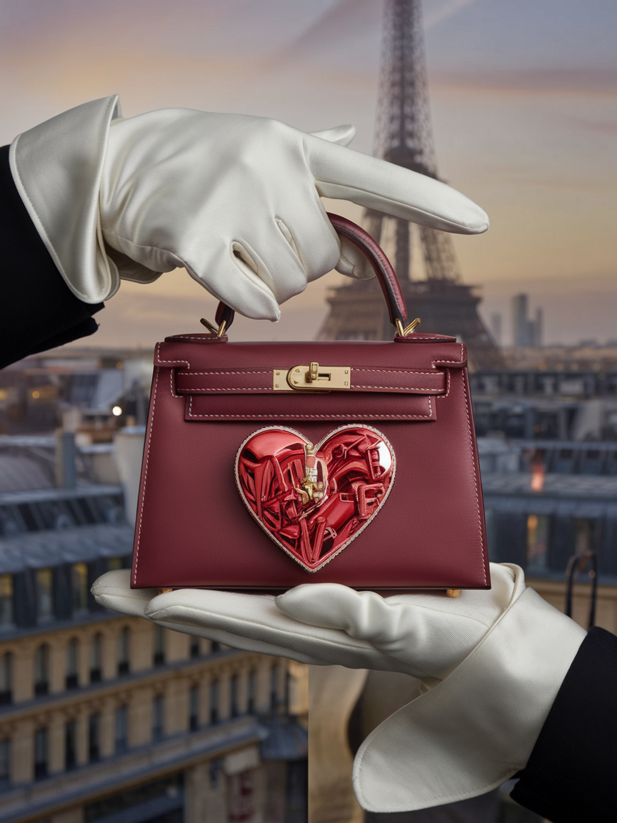 ARTBURO Custom HERMES Kelly bag - St Valentines Day Collection 