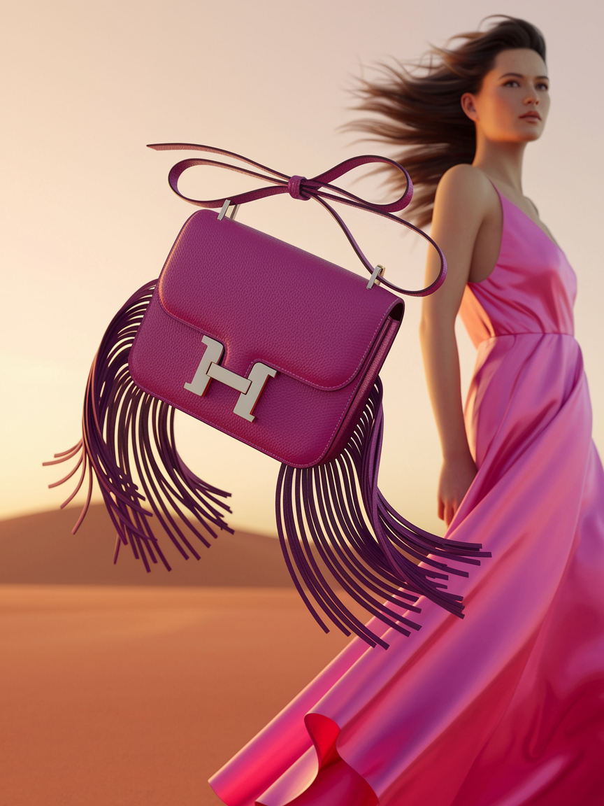 ARTBURO Personalization - Custom HERMES Constance Bag "Fringe Elegance" Collection 2025