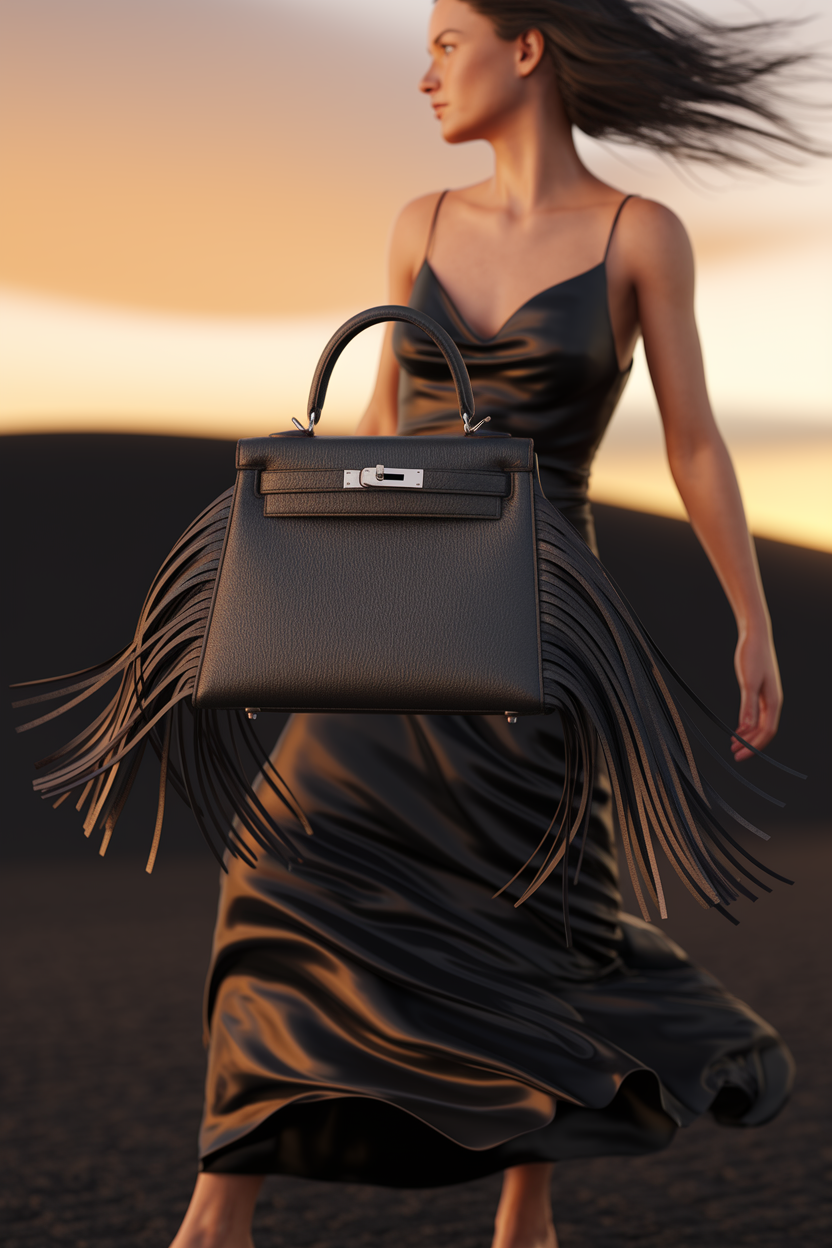 ARTBURO Personalization - Custom HERMES Kelly Bag "Fringe Elegance" Collection 2025