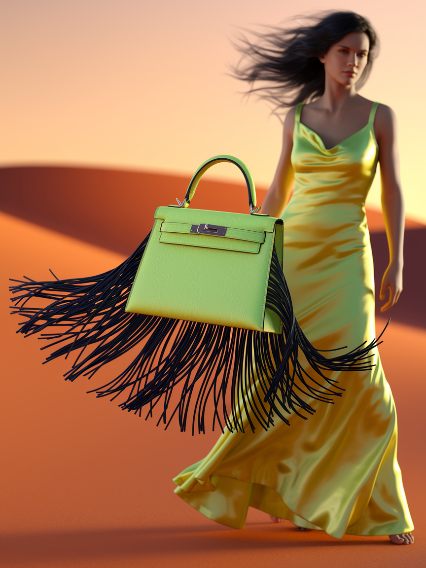 ARTBURO Personalization - Custom HERMES Kelly Bag "Fringe Elegance" Collection 2025