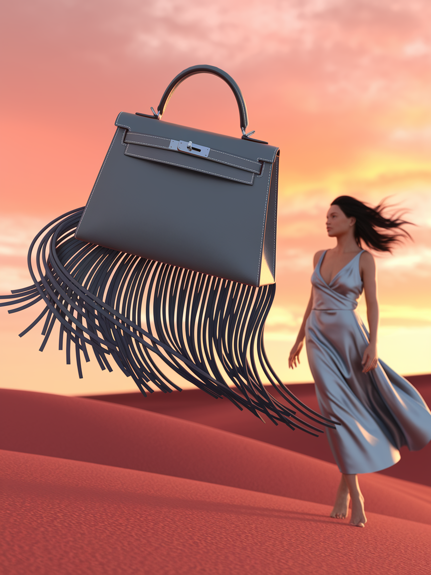 ARTBURO Personalization - Custom HERMES Kelly Bag "Fringe Elegance" Collection 2025