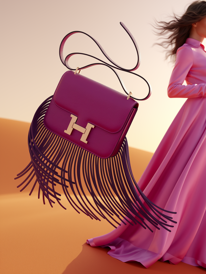 ARTBURO Personalization - Custom HERMES Constance Bag "Fringe Elegance" Collection 2025