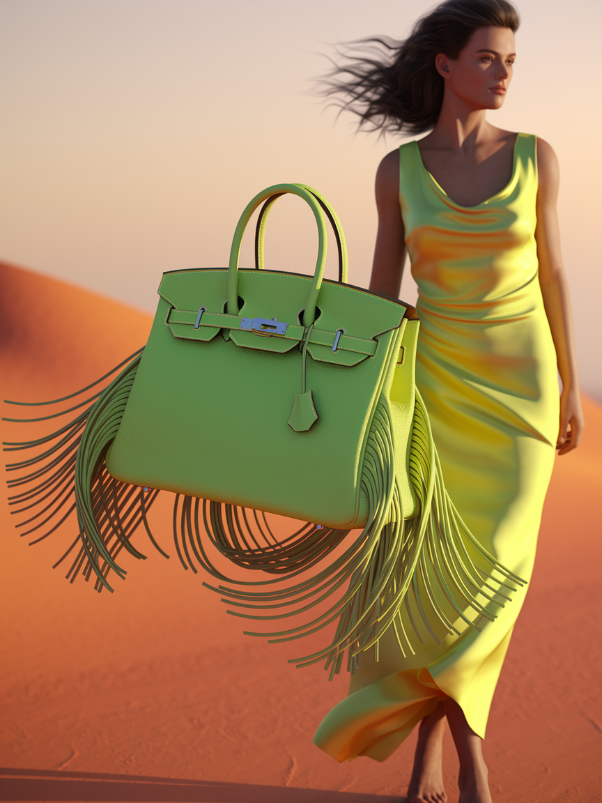 ARTBURO Personalization - Custom HERMES Birkin Bag "Fringe Elegance" Collection 2025