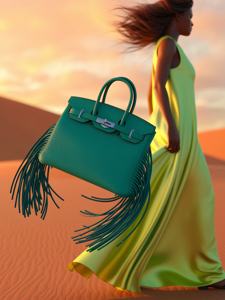 ARTBURO Personalization - Custom HERMES Birkin Bag"Fringe Elegance" Collection 2025