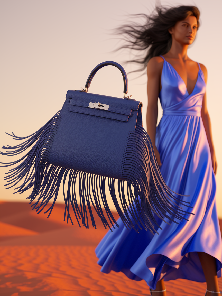 ARTBURO Personalization - Custom HERMES Kelly Bag "Fringe Elegance" Collection 2025