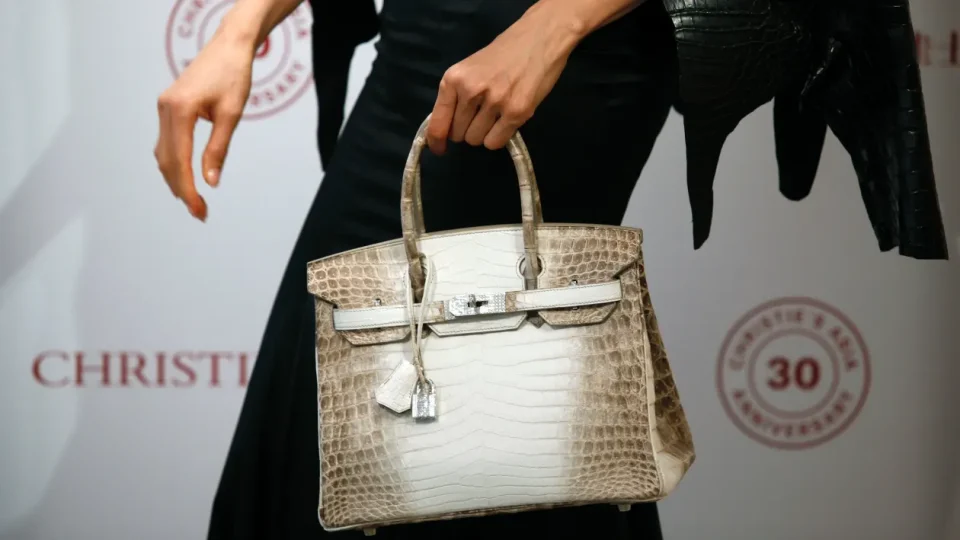 ARTBURO - HERMES Diamond Himalaya Niloticus crocodile Birkin 30 with 18k white gold and diamond hardware - VICTORIA BECKHAM Private Collection