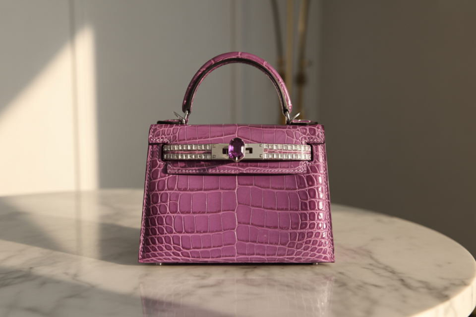 ARTBURO™ HIGH JEWELLERY HERMES CUSTOMIZATION - Diamonds incrustation with oval Amethyst. Private Collection