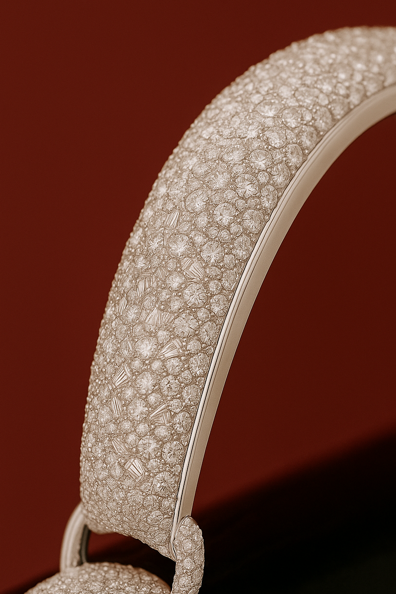 ARTBURO™ HIGH JEWELLERY HERMES CUSTOMIZATION - Diamonds handle incrustation- "Gaudi" . Private Collection