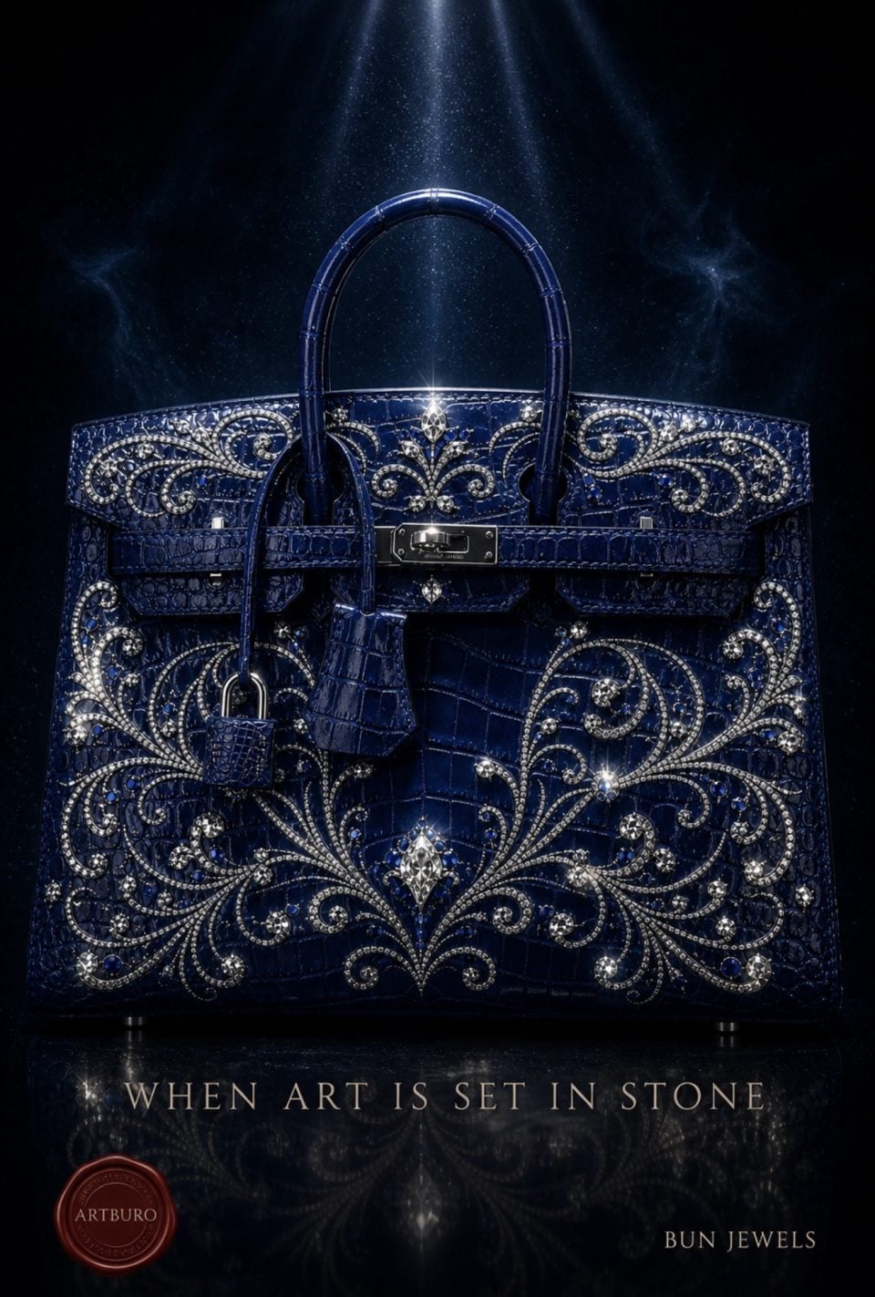 THE DIAMOND BIRKIN
The Art of Permanent Luxury
Luxury evolves.
Icons remain.
Art endures.
The Diamond Birkin Collection by ARTBURO is dedicated to one idea:
transforming an icon of fashion into an object of collectible art.
Every creation begins with an authentic Hermès Birkin and is reimagined through the language of haute joaillerie. Bespoke 18K gold hardware, precision engineering and exceptional gemstones become part of the bag itself—not as ornament, but as architecture.
Nothing is added without purpose.
Nothing exists without intention.
Every Diamond Birkin is created to preserve the purity of the original silhouette while introducing a new artistic identity that belongs exclusively to ARTBURO.
Because true luxury is not louder.
It is rarer.
⸻
The Collection
The Diamond Hermès Birkin
The purest expression of the ARTBURO philosophy.
A timeless Birkin elevated through bespoke jewellery craftsmanship while preserving the integrity of its legendary form.
Available as fully bespoke commissions.
⸻
The Diamond Hermès Birkin 20 Alligator
Precious by scale.
Exceptional by execution.
The smallest Birkin becomes a jewel in its own right, where every millimetre reflects hundreds of hours of meticulous craftsmanship.
Designed for collectors who understand that rarity often exists in the smallest dimensions.
⸻
The Diamond Hermès Birkin 25 Alligator
The collector’s proportion.
Elegant.
Architectural.
Perfectly balanced.
Regarded by many as the ultimate Birkin silhouette, it provides the ideal canvas for ARTBURO’s bespoke diamond creations.
Created for those who appreciate quiet confidence and extraordinary detail.
⸻
The Diamond Hermès Birkin HAC Alligator
The original travelling icon.
Reimagined as monumental jewellery.
Its commanding proportions allow diamonds, precious metals and bespoke engineering to become part of its architecture, transforming the legendary HAC into an uncompromising statement of collectible luxury.
Power.
Presence.
Permanence.
⸻
ARTBURO Signature
Every Diamond Birkin is individually created through an atelier process that combines traditional leather craftsmanship with contemporary high jewellery.
Available Options
— Bespoke 18K White, Yellow or Rose Gold Hardware
— Natural White Diamonds
— Fancy Coloured Diamonds
— Emeralds
— Rubies
— Sapphires
— Precious Gemstone Commissions
— One-of-One Configurations
— Collector Documentation
— Archive Registration
⸻
Collector Philosophy
We do not decorate icons.
We interpret them.
Every ARTBURO creation is conceived as a future collectible—designed to exist beyond fashion, beyond trends and beyond generations.
Because the most extraordinary objects are never simply owned.
They become part of someone’s legacy.
⸻
ARTBURO
Where Fashion Becomes Art.