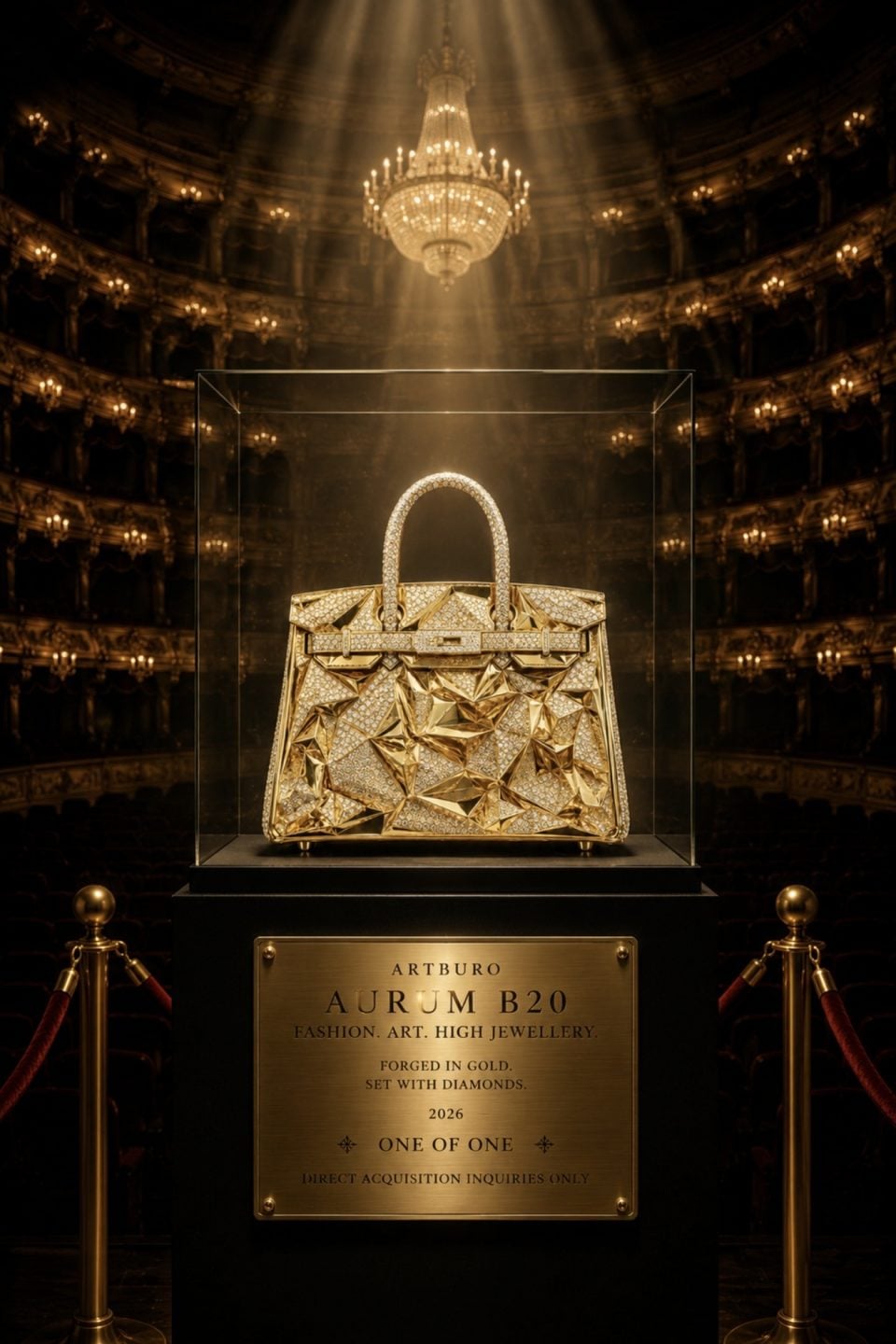 THE DIAMOND BIRKIN
The Art of Permanent Luxury
Luxury evolves.
Icons remain.
Art endures.
The Diamond Birkin Collection by ARTBURO is dedicated to one idea:
transforming an icon of fashion into an object of collectible art.
Every creation begins with an authentic Hermès Birkin and is reimagined through the language of haute joaillerie. Bespoke 18K gold hardware, precision engineering and exceptional gemstones become part of the bag itself—not as ornament, but as architecture.
Nothing is added without purpose.
Nothing exists without intention.
Every Diamond Birkin is created to preserve the purity of the original silhouette while introducing a new artistic identity that belongs exclusively to ARTBURO.
Because true luxury is not louder.
It is rarer.
⸻
The Collection
The Diamond Hermès Birkin
The purest expression of the ARTBURO philosophy.
A timeless Birkin elevated through bespoke jewellery craftsmanship while preserving the integrity of its legendary form.
Available as fully bespoke commissions.
⸻
The Diamond Hermès Birkin 20 Alligator
Precious by scale.
Exceptional by execution.
The smallest Birkin becomes a jewel in its own right, where every millimetre reflects hundreds of hours of meticulous craftsmanship.
Designed for collectors who understand that rarity often exists in the smallest dimensions.
⸻
The Diamond Hermès Birkin 25 Alligator
The collector’s proportion.
Elegant.
Architectural.
Perfectly balanced.
Regarded by many as the ultimate Birkin silhouette, it provides the ideal canvas for ARTBURO’s bespoke diamond creations.
Created for those who appreciate quiet confidence and extraordinary detail.
⸻
The Diamond Hermès Birkin HAC Alligator
The original travelling icon.
Reimagined as monumental jewellery.
Its commanding proportions allow diamonds, precious metals and bespoke engineering to become part of its architecture, transforming the legendary HAC into an uncompromising statement of collectible luxury.
Power.
Presence.
Permanence.
⸻
ARTBURO Signature
Every Diamond Birkin is individually created through an atelier process that combines traditional leather craftsmanship with contemporary high jewellery.
Available Options
— Bespoke 18K White, Yellow or Rose Gold Hardware
— Natural White Diamonds
— Fancy Coloured Diamonds
— Emeralds
— Rubies
— Sapphires
— Precious Gemstone Commissions
— One-of-One Configurations
— Collector Documentation
— Archive Registration
⸻
Collector Philosophy
We do not decorate icons.
We interpret them.
Every ARTBURO creation is conceived as a future collectible—designed to exist beyond fashion, beyond trends and beyond generations.
Because the most extraordinary objects are never simply owned.
They become part of someone’s legacy.
⸻
ARTBURO
Where Fashion Becomes Art.